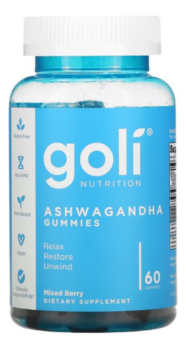 Goli Ashwagandha Ksm-66 Gomitas Baya 200g 60 Unid.