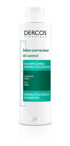 Shampoo Dercos Vichy Sebocorrector Cabello Graso 200 Ml