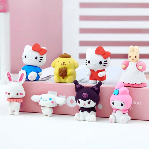 Borrachas Escolar Turma Hello Kitty - Kit 4 Unidades