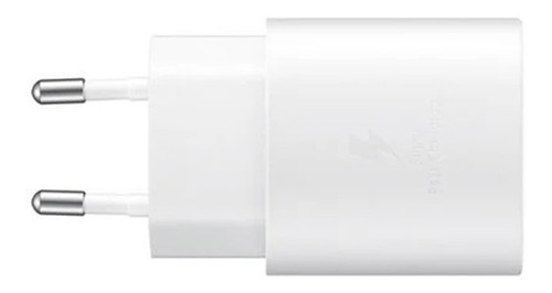 Imagen 1 de 4 de Cargador Samsung Travel Adapter 25w Tipo C Sin Cable Blanco