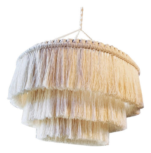 Macrame Lamp Shade Boho Tassel Light Shade Para Sala De