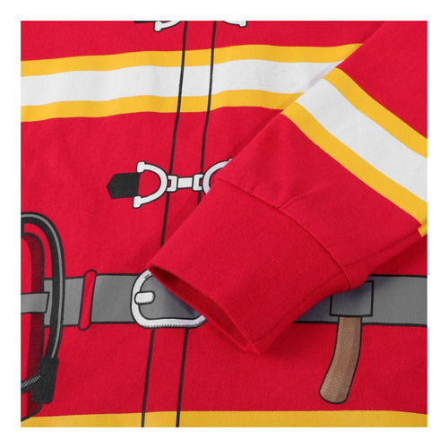 Pijama De Moda Deportiva Y De Ocio Para Bomberos, 2 Piezas