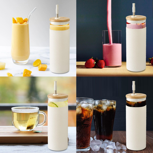 Copa De Boba Reutilizable De Zka Global 24 Oz Con Tapa De 2
