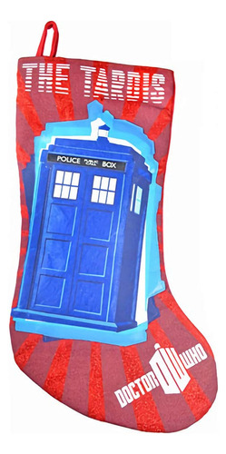 Kurt Adler Red Doctor Who Tardis Applique Media, 19 Pulgadas