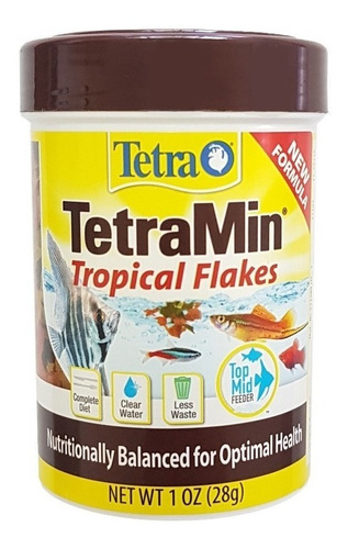 Alimento Para Peces Tetra Min Tropical Flakes Escamas 28 Gr