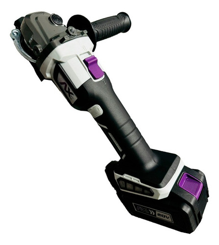 Kit Esmeril 4-1/2 20v + Rotomartillo 1/2 20v Axt-kiter20v Color Gris Y Morado Frecuencia 60