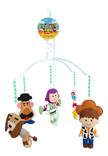 Mobile Bebê Com Música Fácil Colocar No Berço Toy Story Buzz