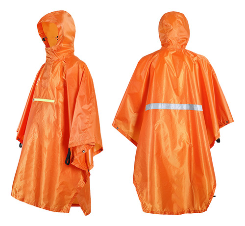 Impermeable Reflectante Poncho Lluvia Hombre Mujer