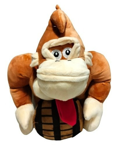 Peluche Donkey Kong Barril Mario Bros 28cm Excelente Calidad