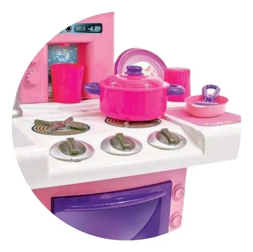 Cocina infantil Big Star: microondas, horno y fregadero, 68 cm