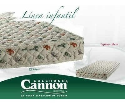 Colchón Infantil Cannon Todo Matelaseado 1.00 X 0.50