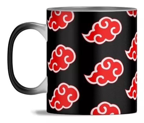 Caneca Preta Naruto Akatsuki Nomes Nuvem Xícara Akatsuki Personalizada