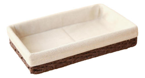 Basque Tejido Bin Organizador Rectangular Moderno Para Café