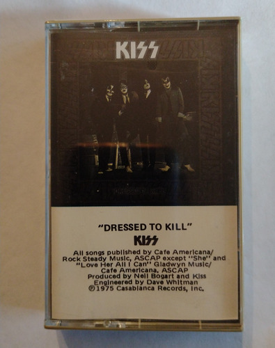 Kiss Dressed To Kill Cassette Usa Cerrado Nuevo