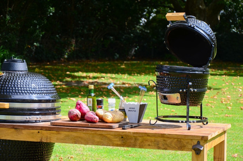 Imagen 6 de 9 de Kamado Argentino Mini 13 Parrilla Ahumador