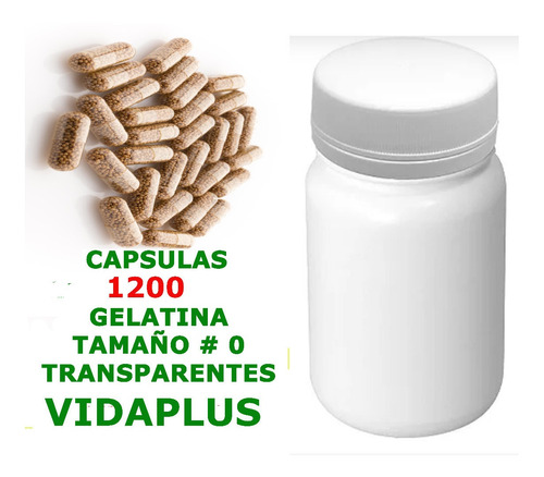 Capsula # 0 Transparentes Cerrada 1200 Mas 20 Fcos Blancos