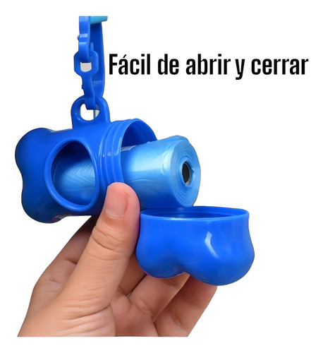 Dispensador Bolsas Heces Perros Mascotas Huesito 2 Piezas
