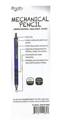 Portaminas 0.7mm Con 20 Minas Agarre Triangular Max Confort
