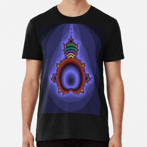 Remera Orbe Azul Fractal Algodon Premium