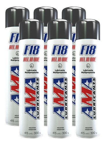 Lubricante Aerosol Aceite Multiuso F18 Caja X6 415cc 