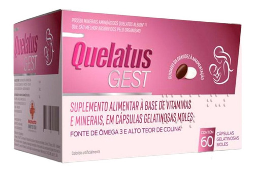 Suplemento Vitamínico E Mineral Quelatus Gest 60 Capsulas