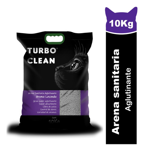 Arena Sanitaria Aglutinante Turbo Clean 10kg Lavanda