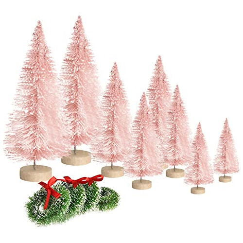 8 Árboles De Navidad Mini Artificiales, Árboles De Ce...