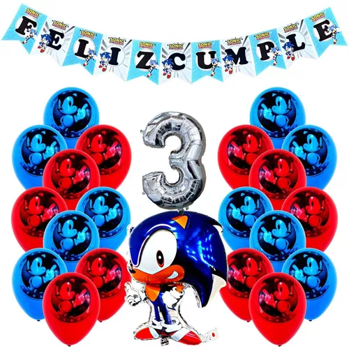 8 Globos metalizado Sonic