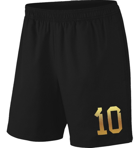 Short De Futbol 10 Dorado Messi Argentina Shf002