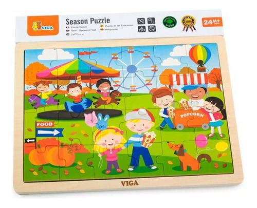 Puzzles 24 Piezas Madera Niños Viga