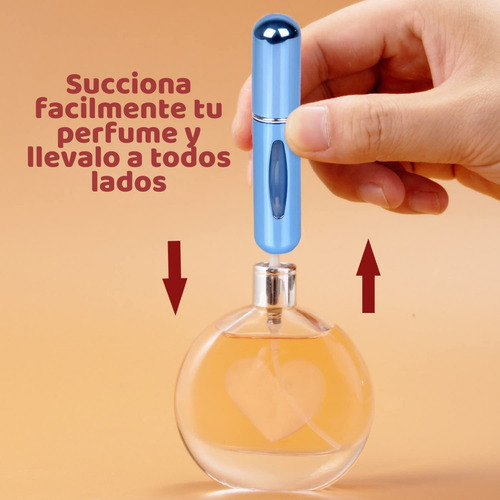 Cuidado Facial Mini Atomizador Recargable Perfume Viajes F Tipo De Piel Normal / Color Azul Metálico