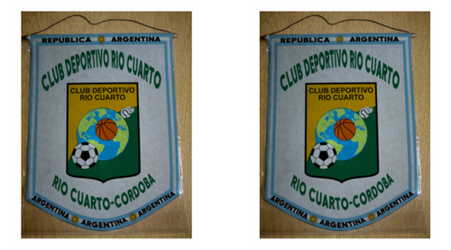 Banderin Mediano 27cm Club Deportivo Rio Cuarto Cordoba