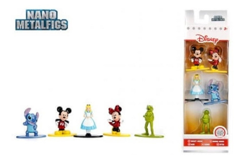Pack C/ 5 Figuras - Disney - Nano Metalfigs - Jada Toys
