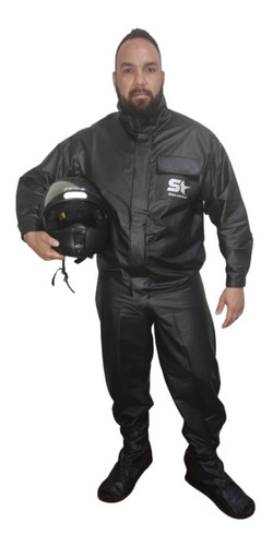Imagem 1 de 6 de Capa De Chuva Motoqueiro Conjunto De Roupa 100% Impermeável