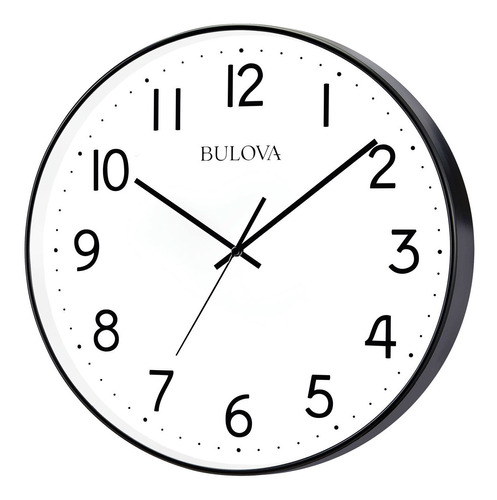 Reloj De Pared Bulova Clocks Blanco C4832 Oficina Vintage