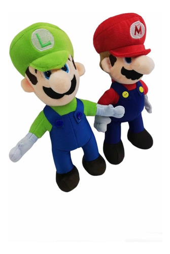 Mario Bros Y Luigi Peluche 53cm Enorme Bordado Pareja Set