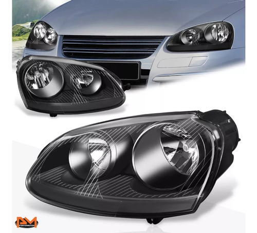 Par De Faros Vw Bora 2005 2006 2007 2008 2009 2010 F/negro