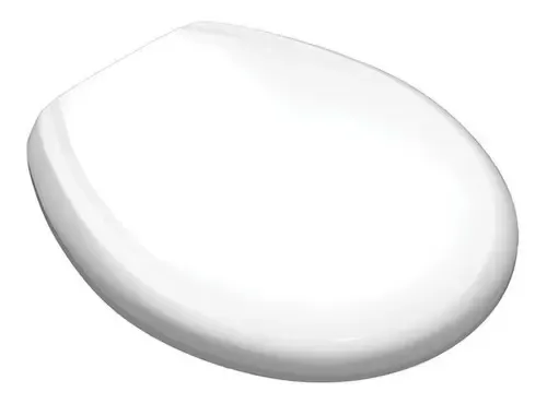 Tapa De Inodoro En Forma De D – Cierre Suave, Liberación Rápida, Blanco, 45 X 36.1 X 5 Cm