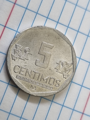 Moneda 5 Céntimos Perú 