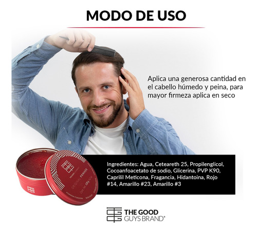 Cera Para Cabello Hombre The Good Guys Original Pomada 120g