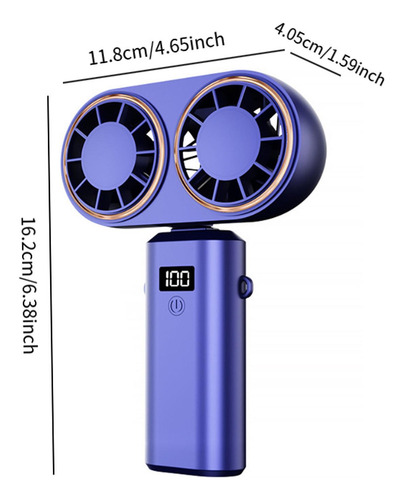 Ventilador De Campamento Al Aire Libre Ventilador De Azul