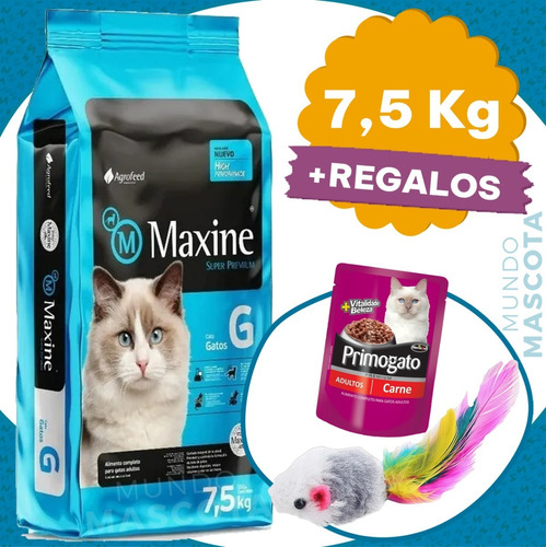 Alimento Maxine Gato Adulto 7,5 Kg + Regalo + Envío