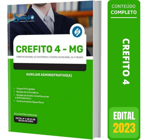 Apostila Concurso Crefito 4 2023 - Auxiliar Administrativo