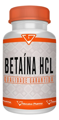 Betaína Hcl 300mg 90 Cápsulas Sabor Sem Sabor
