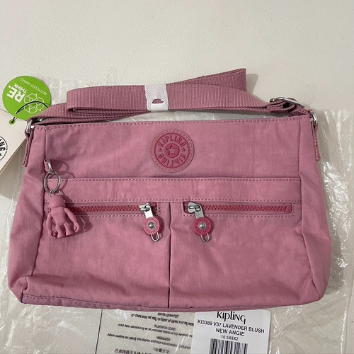 Kipling New Angie Bolsa Crossbody Gde 100% Original Color Lavender Rose