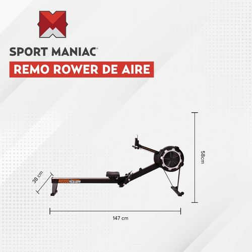 Imagen 3 de 4 de Simulador De Remo Rower Profesional Cross Sport Maniac