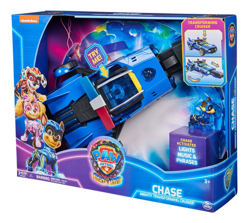 Paw Patrol La Película Chase Vehículo Transformable & Figura