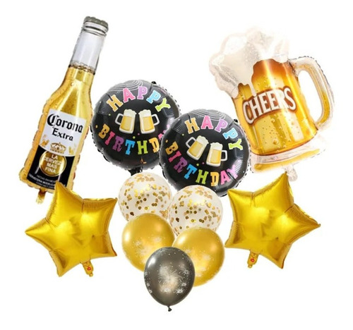 Set De Globos Cerveza Corona  Para Decoracion