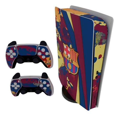 Skin Fc Barcelona Para Playstation 5 Digital Ps5 + 2stickers Barcelona_1