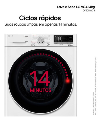 Lava & Seca 14 Kg LG Smart Com Inteligência Artificial Aidd